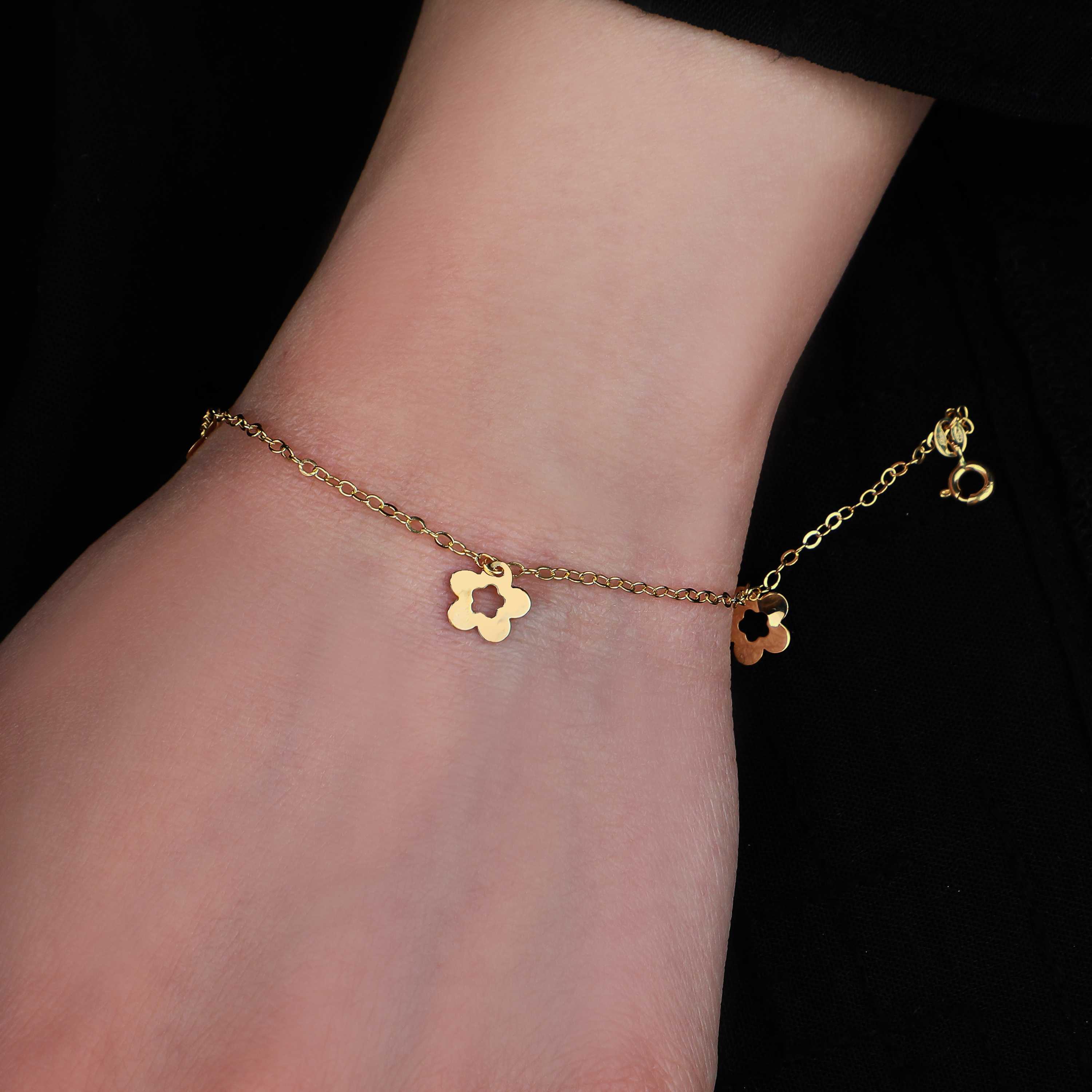 18 karat gold bracelet, made in Turkey - (H-0791)